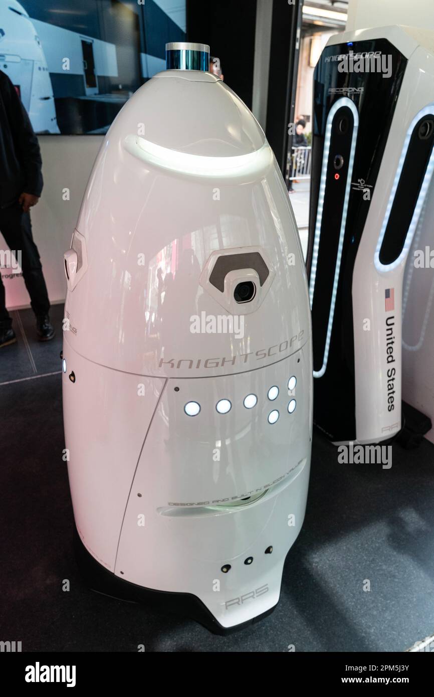 K5 Autonomous Security Robot on display during NYPD announcement of