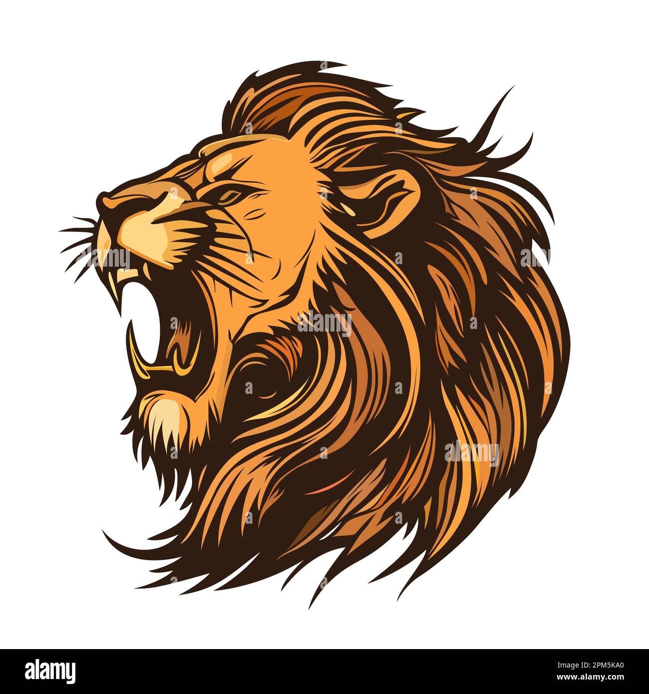 Lion head gaming logo Royalty Free Vector Image