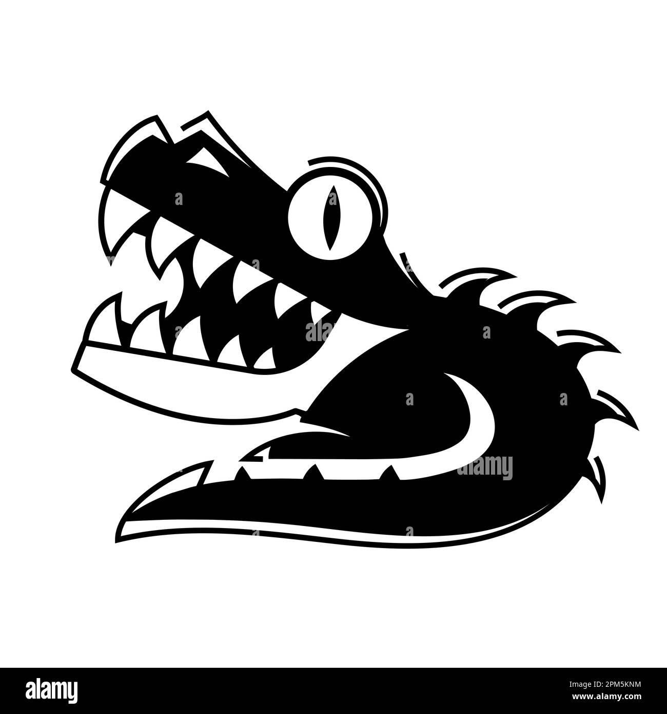 Crocodile, alligator or animal painted tribal ethnic ornament. Hand ...