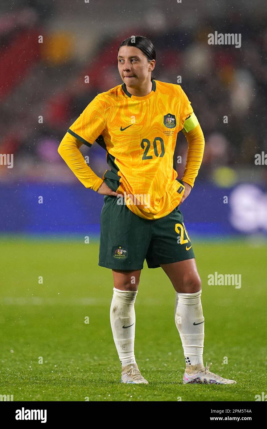 Australia's Sam Kerr in action during the Alzheimer's Society