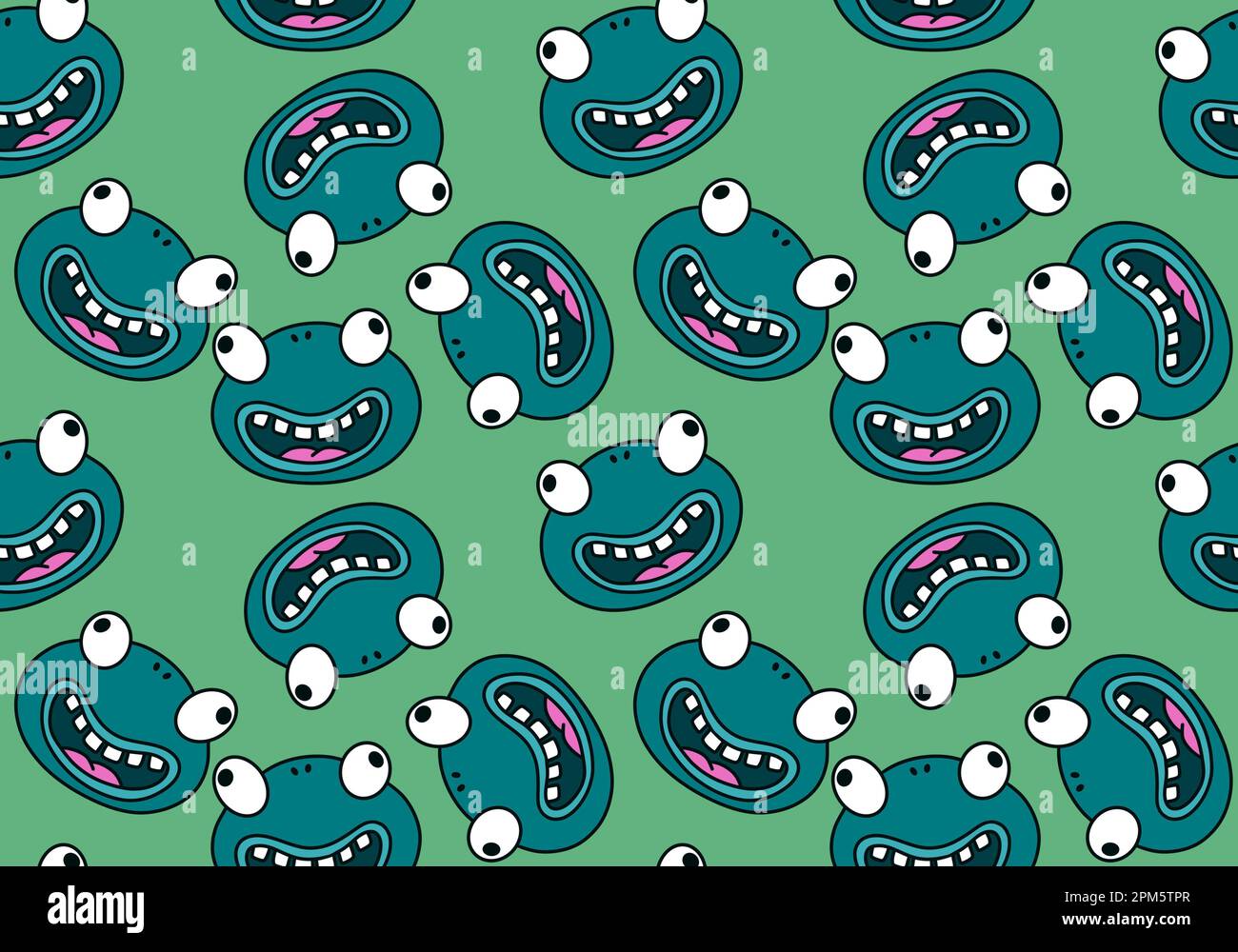Cartoon kawaii animals seamless frogs pattern for wrapping paper and ...
