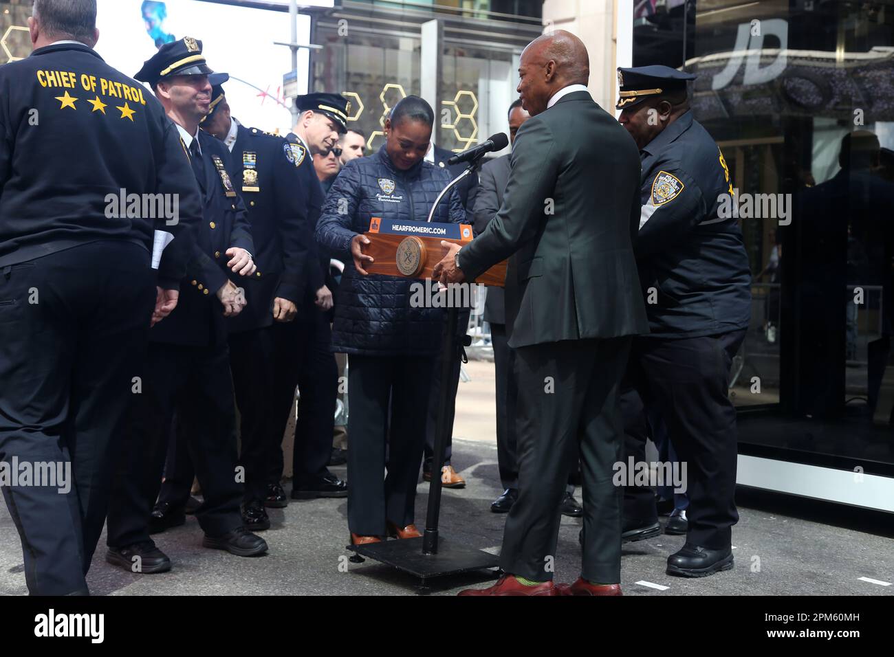 NEW YORK, NY April 11 New York City Mayor Eric Adams joins New York