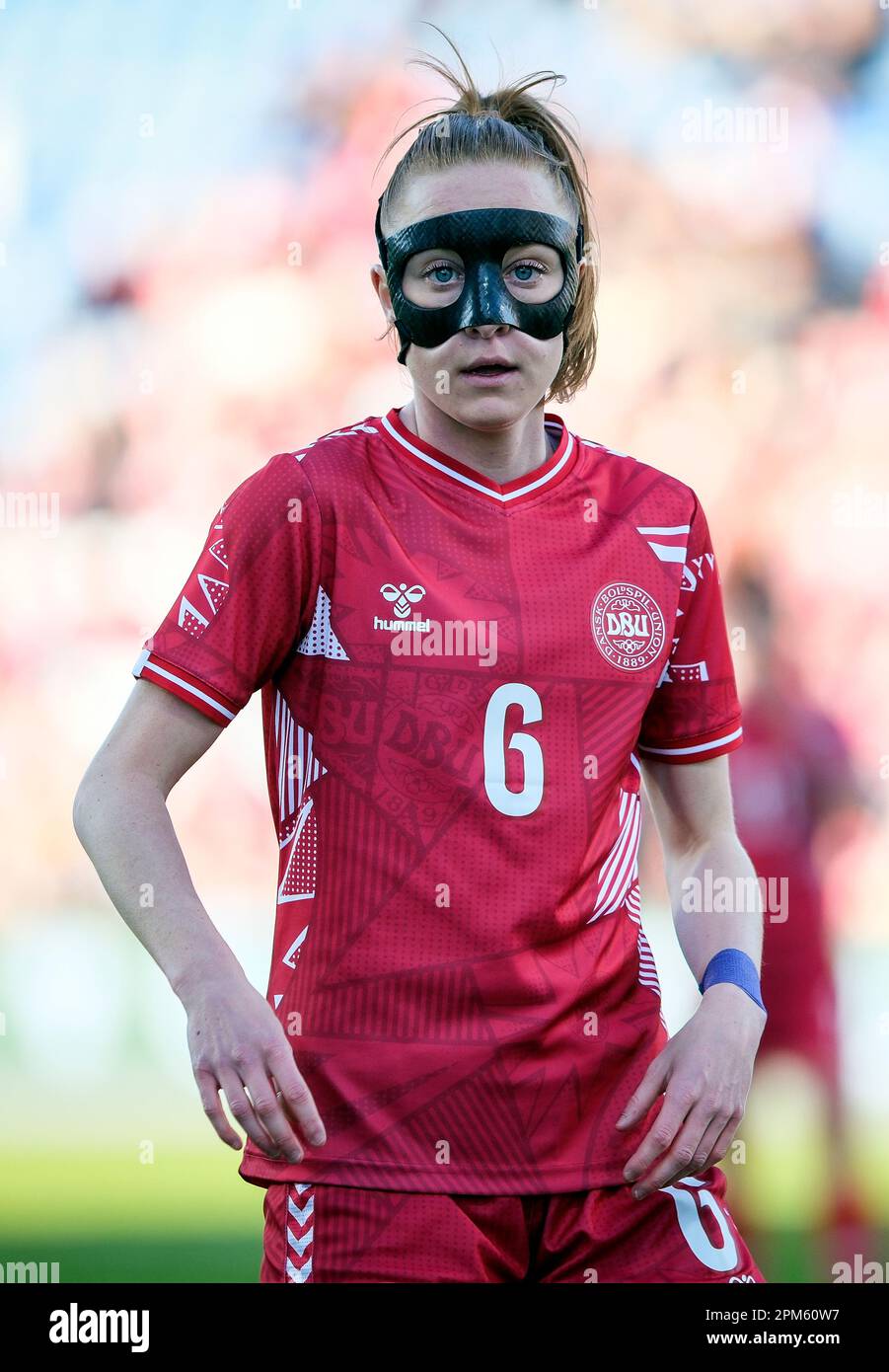 Odense, Denmark. 11th Apr, 2023. Karen Holmgaard (6) of Denmark seen during the football friendly between Denmark and Japan at Odense Stadion in Odense. (Photo Credit: Gonzales Photo/Alamy Live News Stock Photo