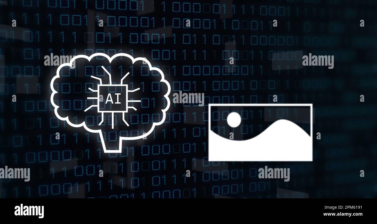 Animation ai text binary coding hi-res stock photography and images - Alamy