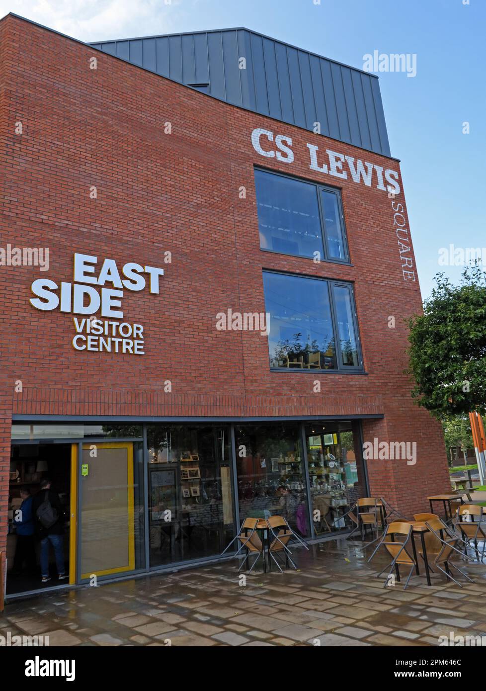 CS Lewis square building, East Side Visitor Centre, Visitor Centre, 402 Newtownards Road, Belfast, Northern Ireland, UK, BT4 1HH Stock Photo