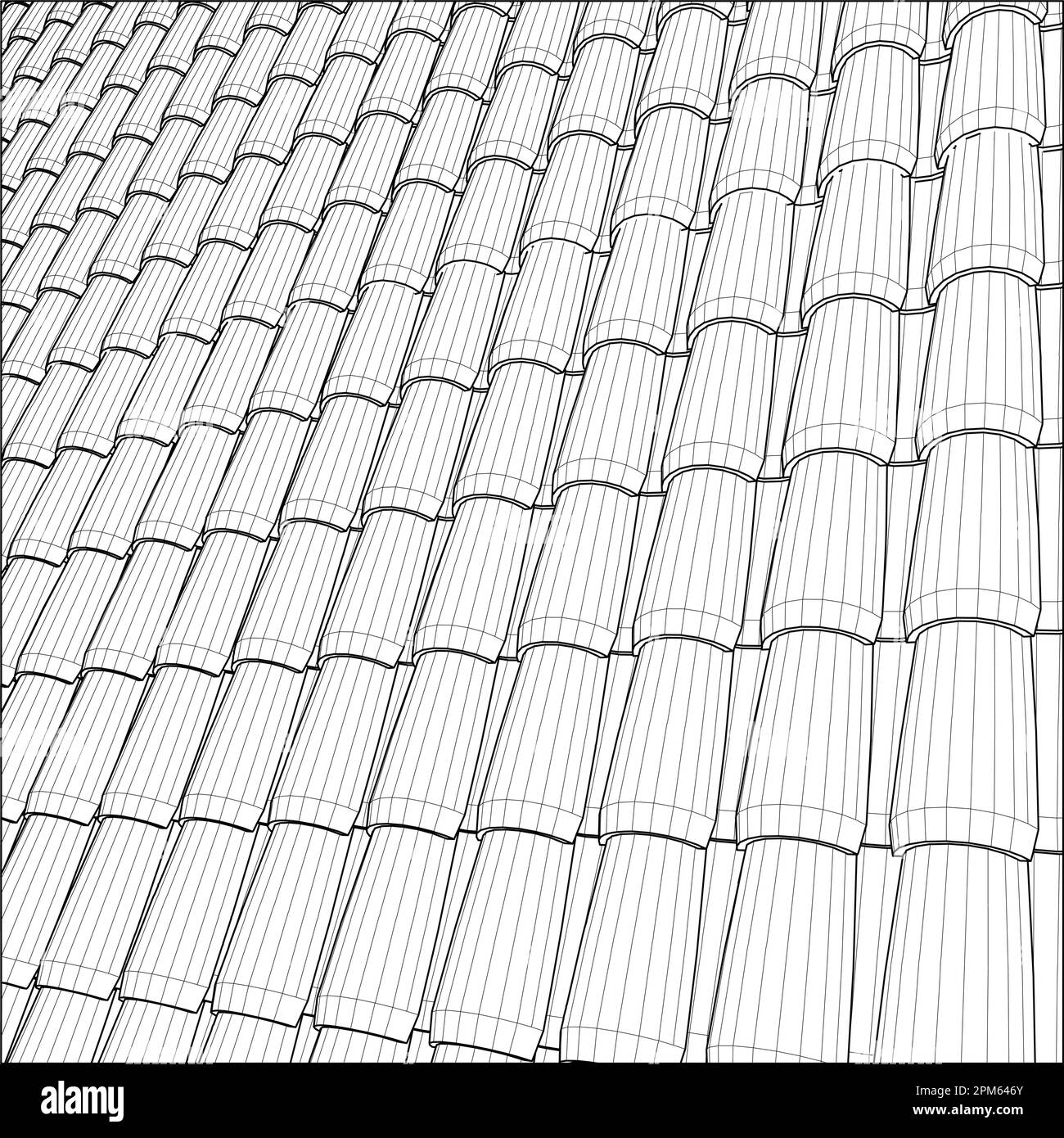 Tile Roof Vector. Illustration Isolated On White Background. A Vector