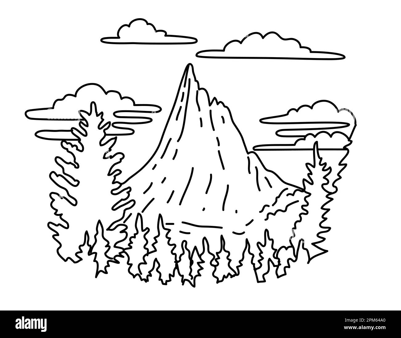 Cathedral rock yosemite national park Cut Out Stock Images & Pictures