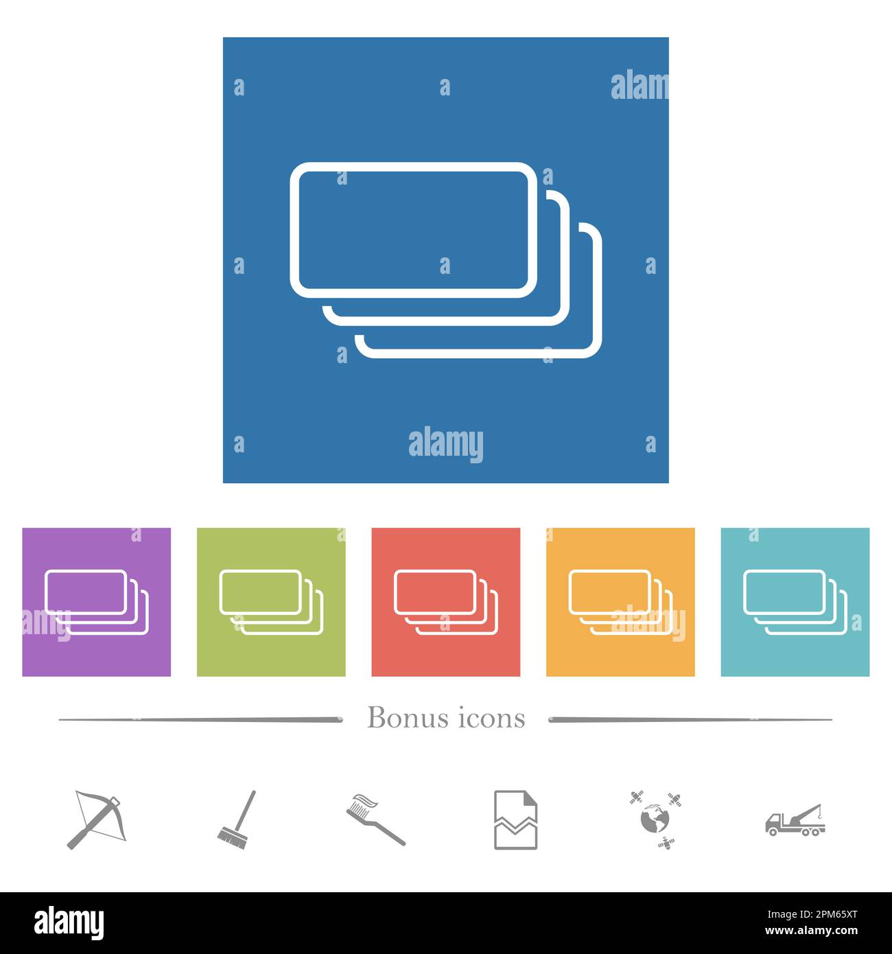 Empty banknotes outline flat white icons in square backgrounds. 6 bonus ...