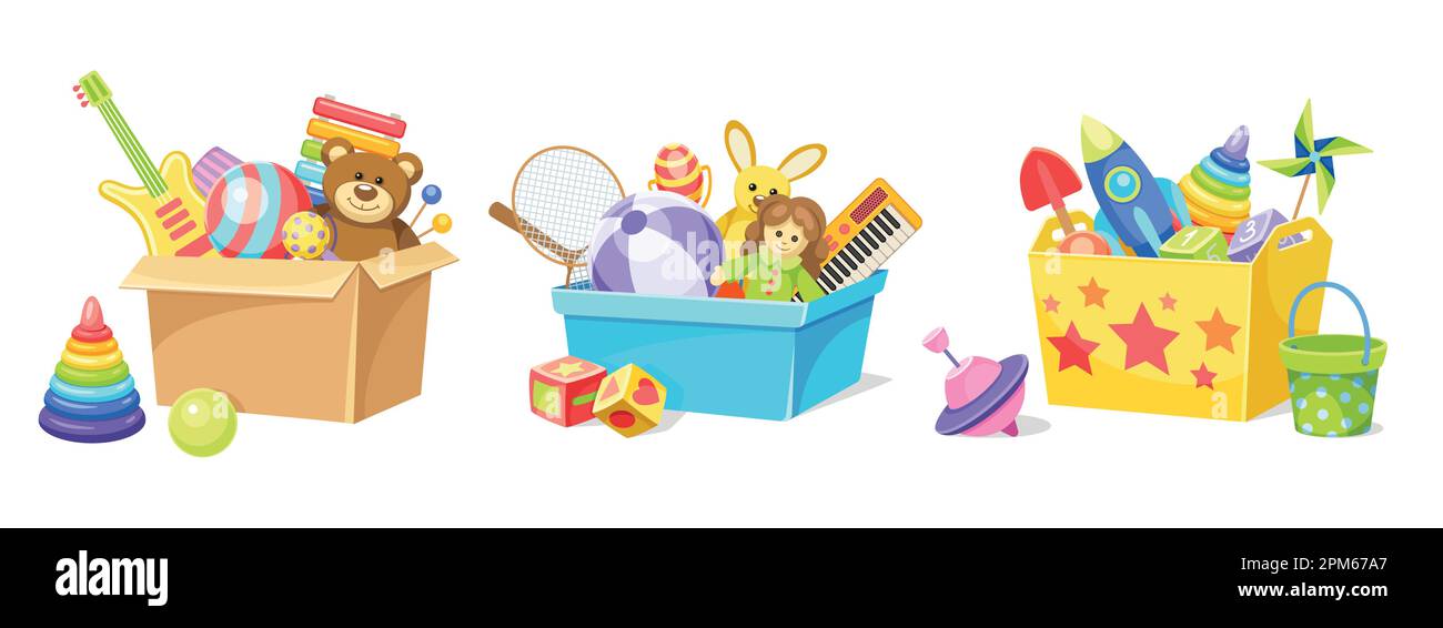 Set of kids toy box Stock Vector Image & Art - Alamy