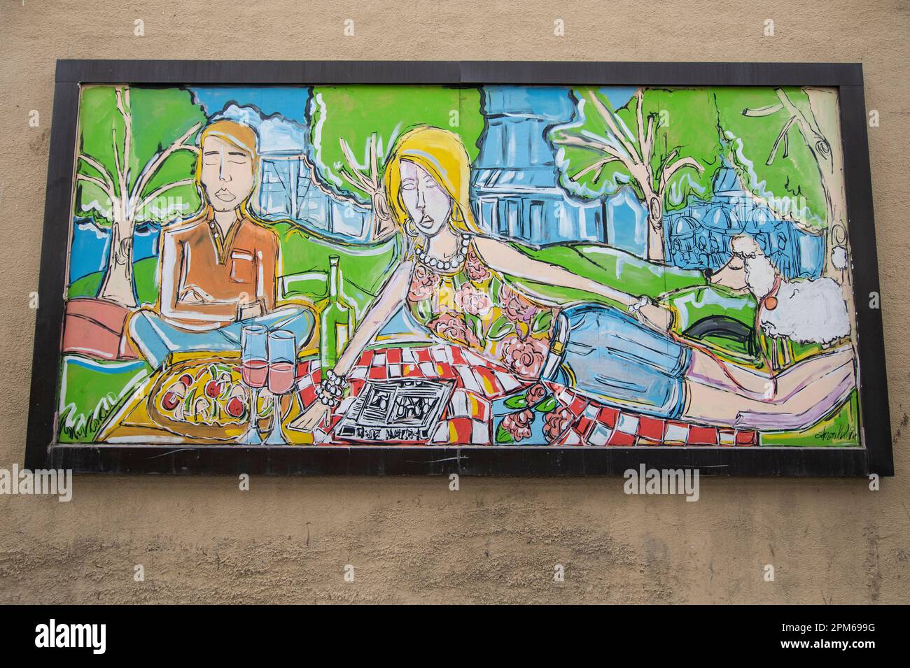 Mural of O'Hanlon's Copper Kettle restaurant in Regina, Saskatchewan