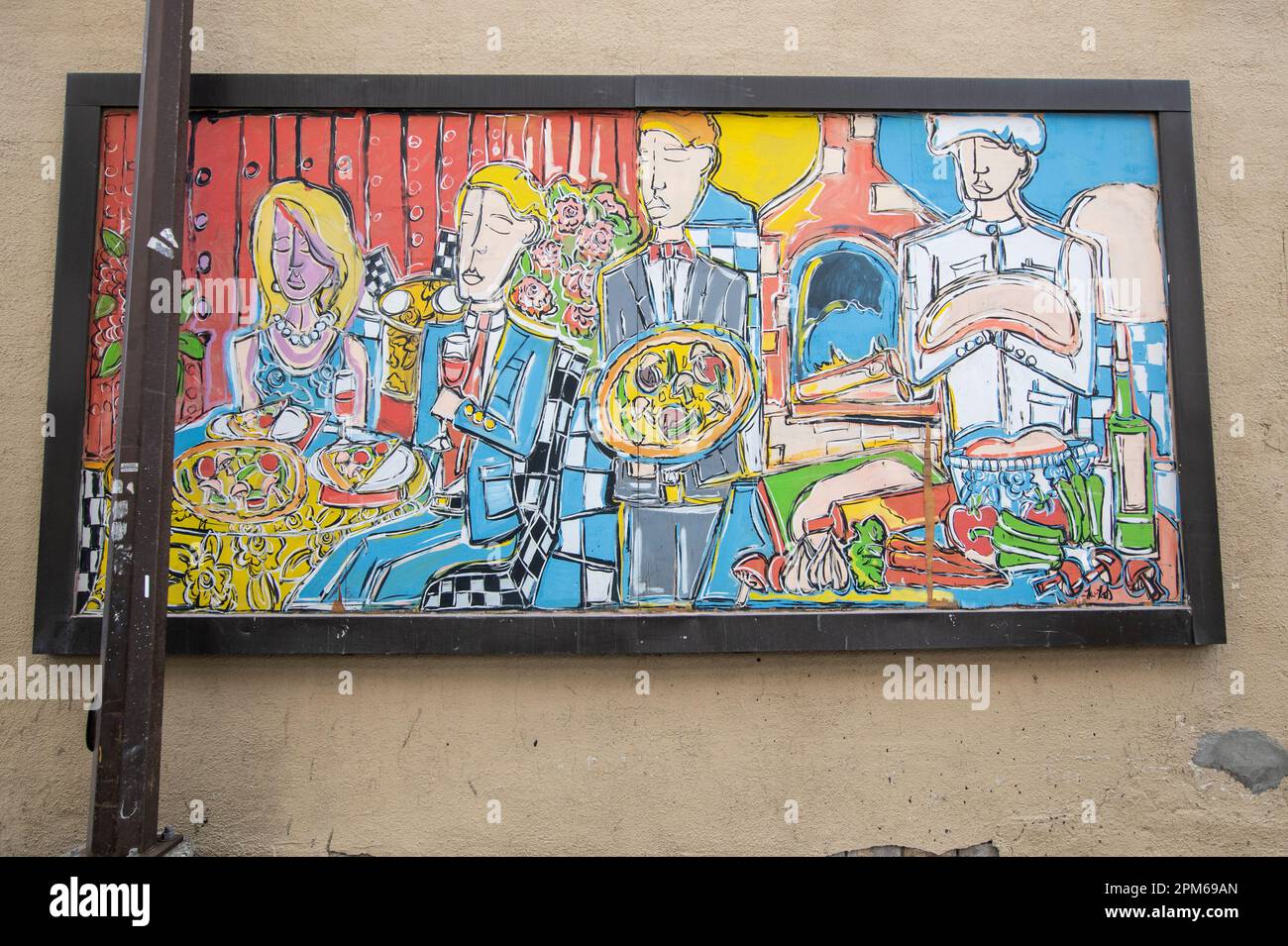 Mural of O'Hanlon's Copper Kettle restaurant in Regina, Saskatchewan