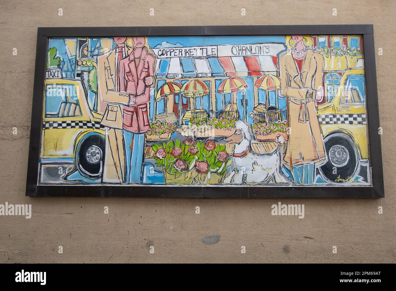 Mural of O'Hanlon's Copper Kettle restaurant in Regina, Saskatchewan