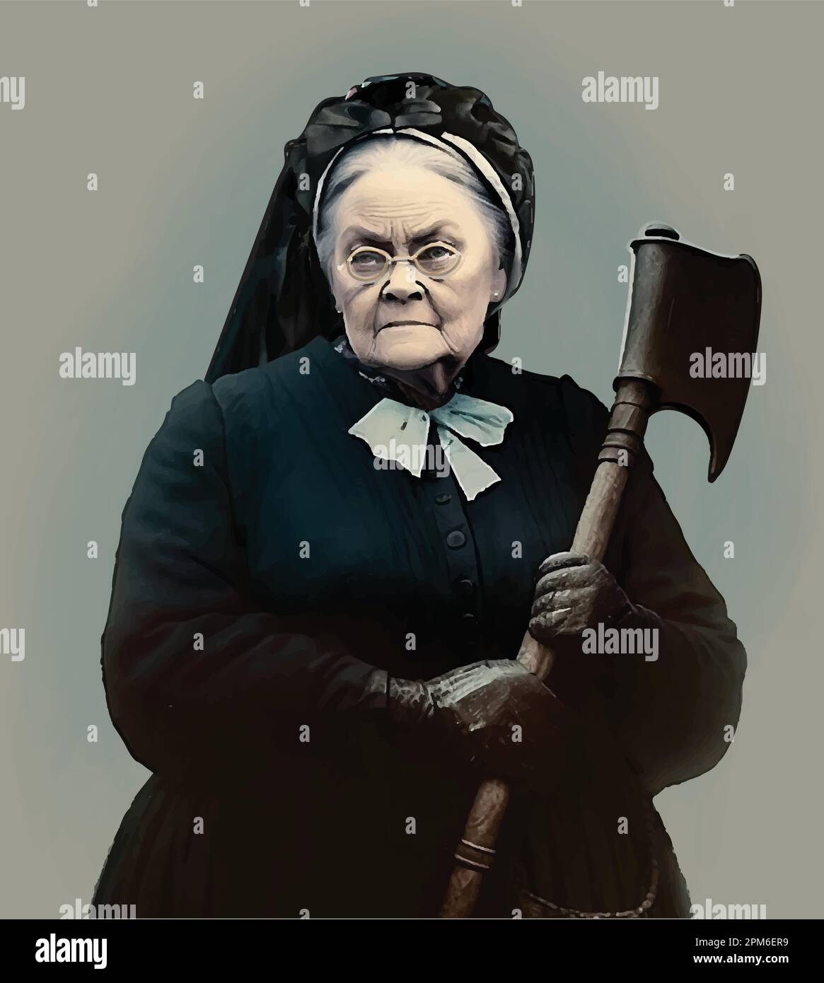 Vector of Carrie Nation with her axe Stock Vector Image & Art - Alamy