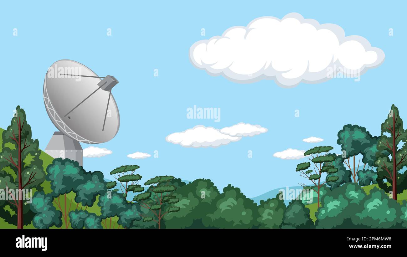 The doppler weather radar outdoor illustration stock vector image art