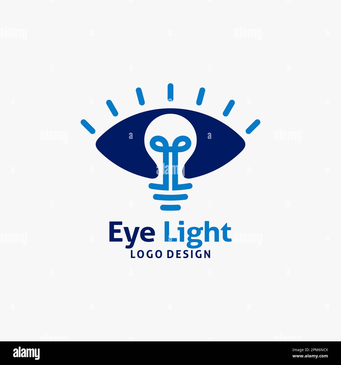 Eye light logo design Stock Vector