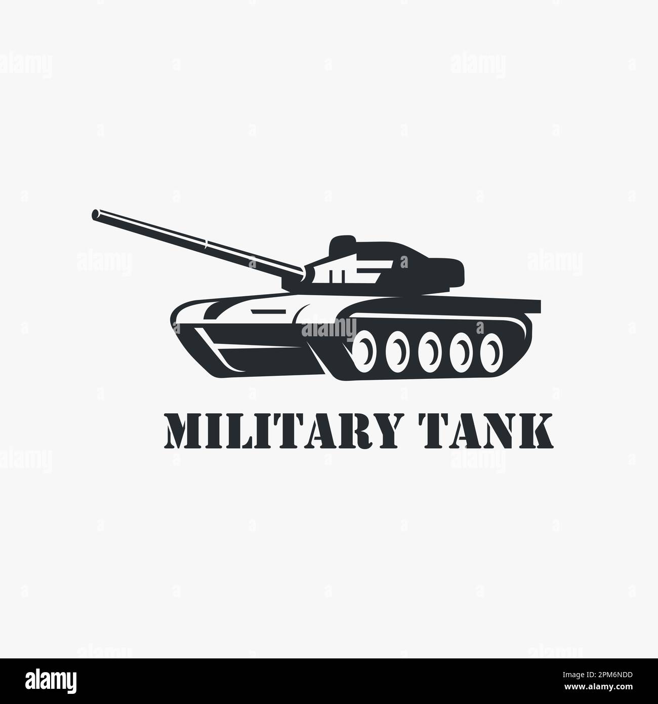Military tank logo design Stock Vector
