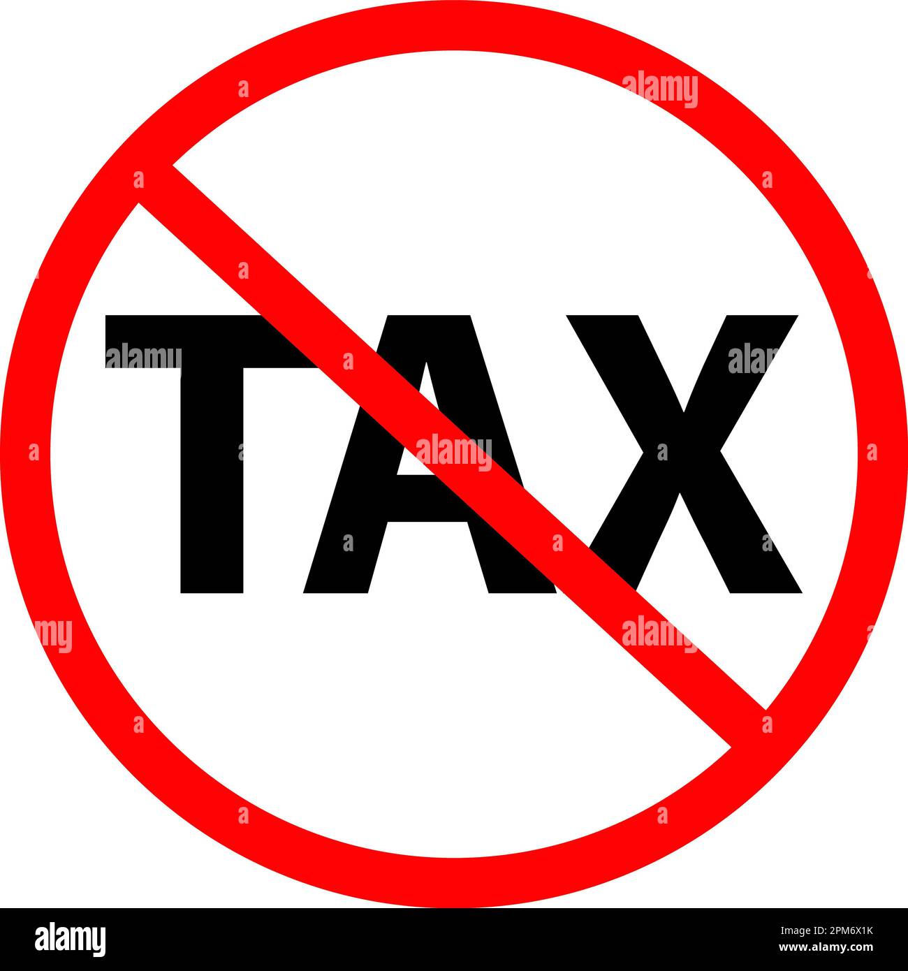 No tax icon on white background. Tax free sign. No tax symbol. flat