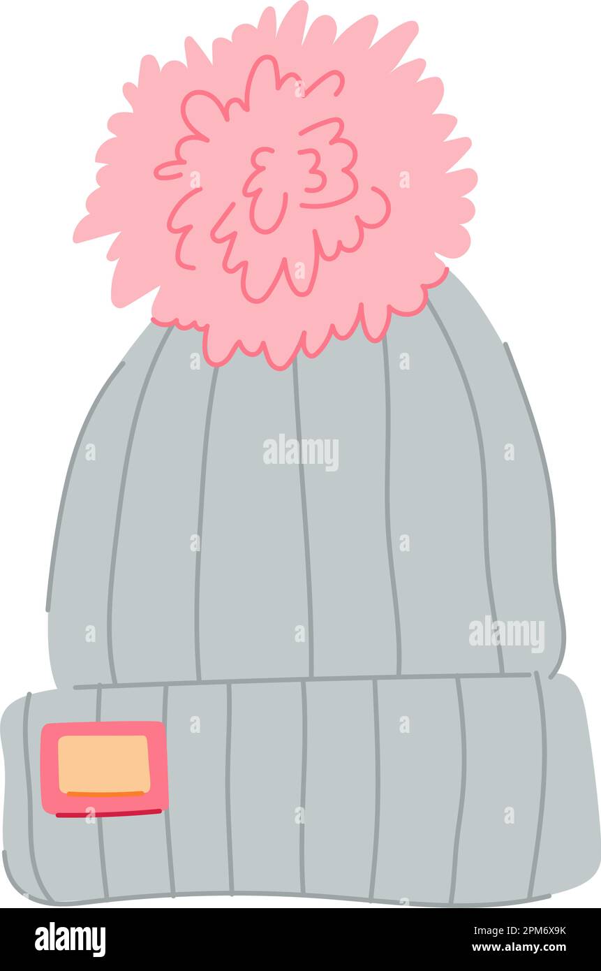 winter beanie hat cartoon vector illustration Stock Vector Image & Art ...