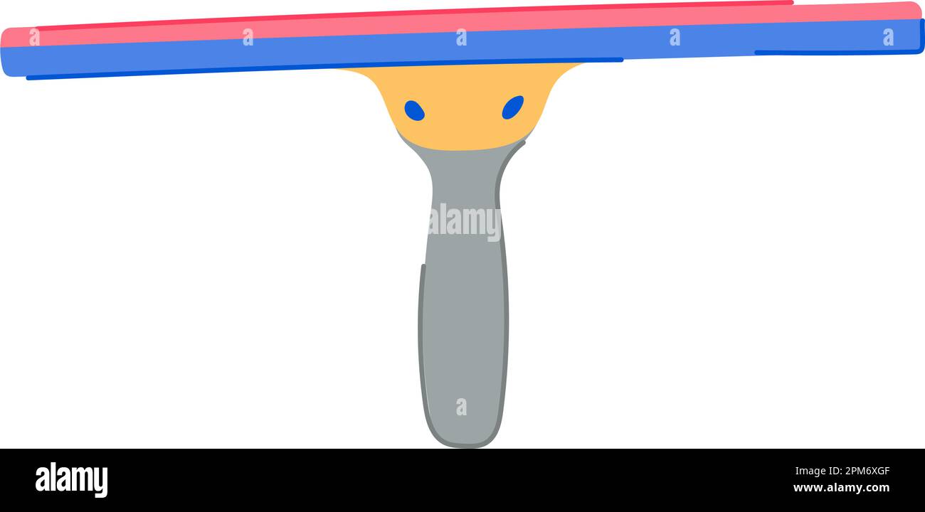 cleaner squeegee glass cartoon vector illustration Stock Vector Image