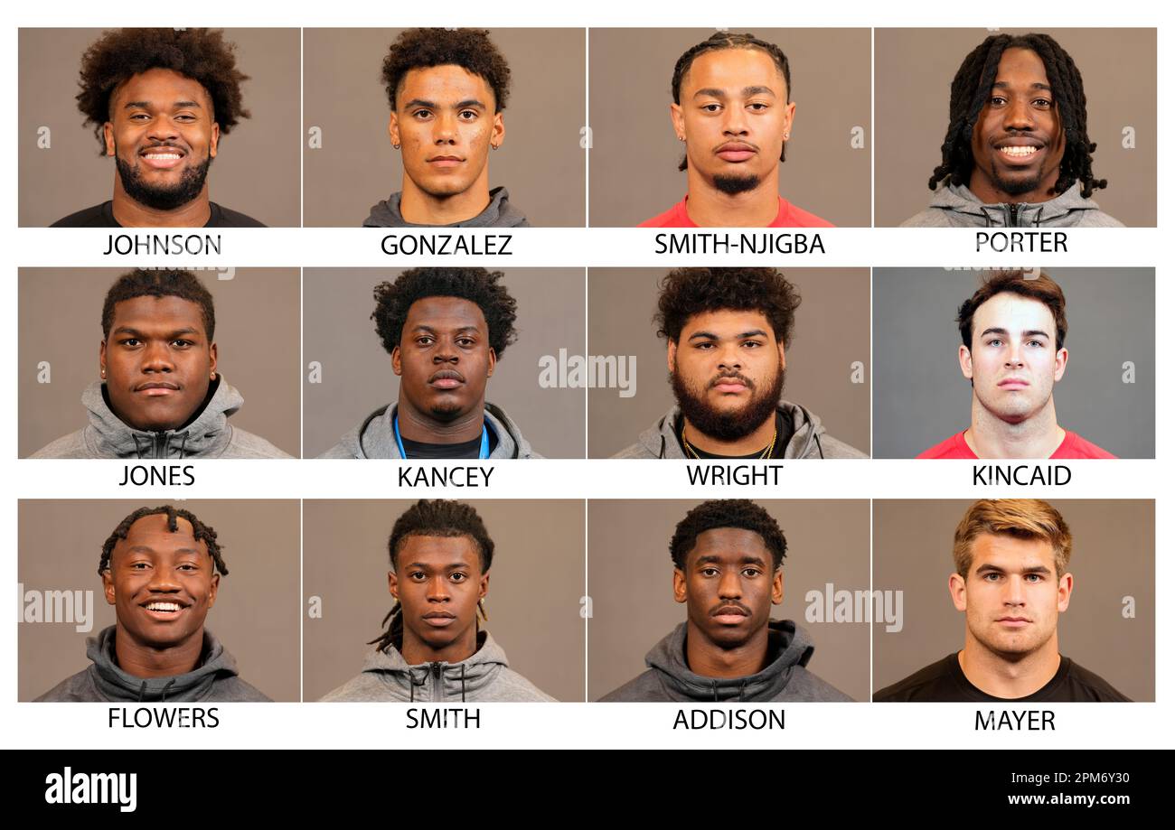 FILE - These are 2023 photos showing possible picks in the NFL football ...