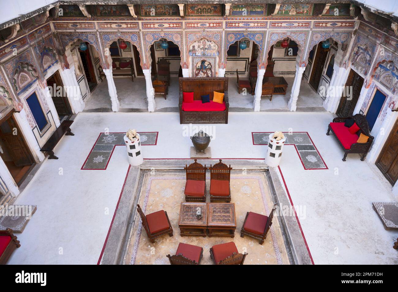Interiors of the Mandawa haveli, now converted in to a Heritage Hotel ...