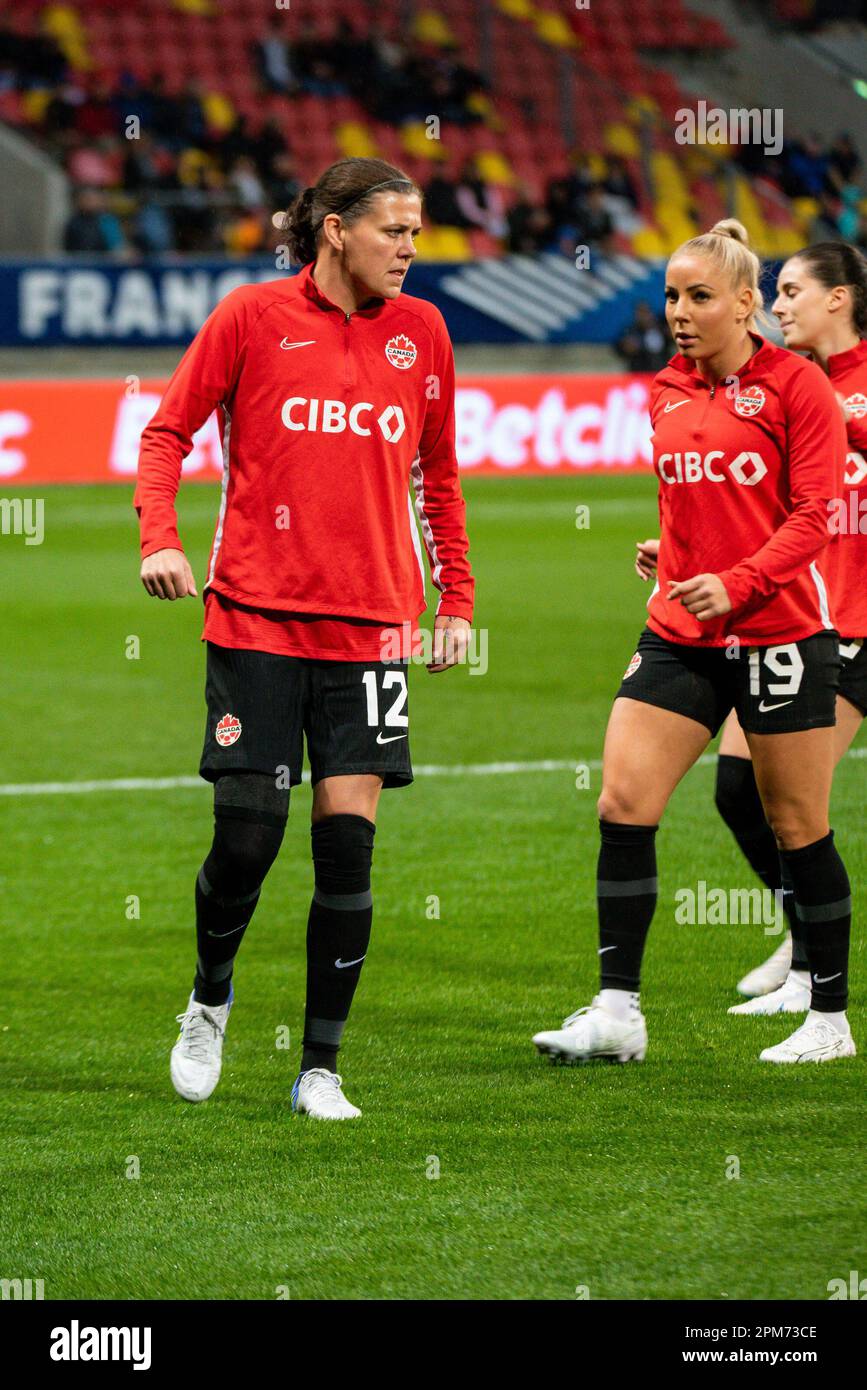 April 11, 2023, Rome, France: Simi Awujo of Canada during the Women's  Friendly football match between France and Canada on April 11, 2023 at  Marie-Marvingt stadium in Le Mans, France - Photo