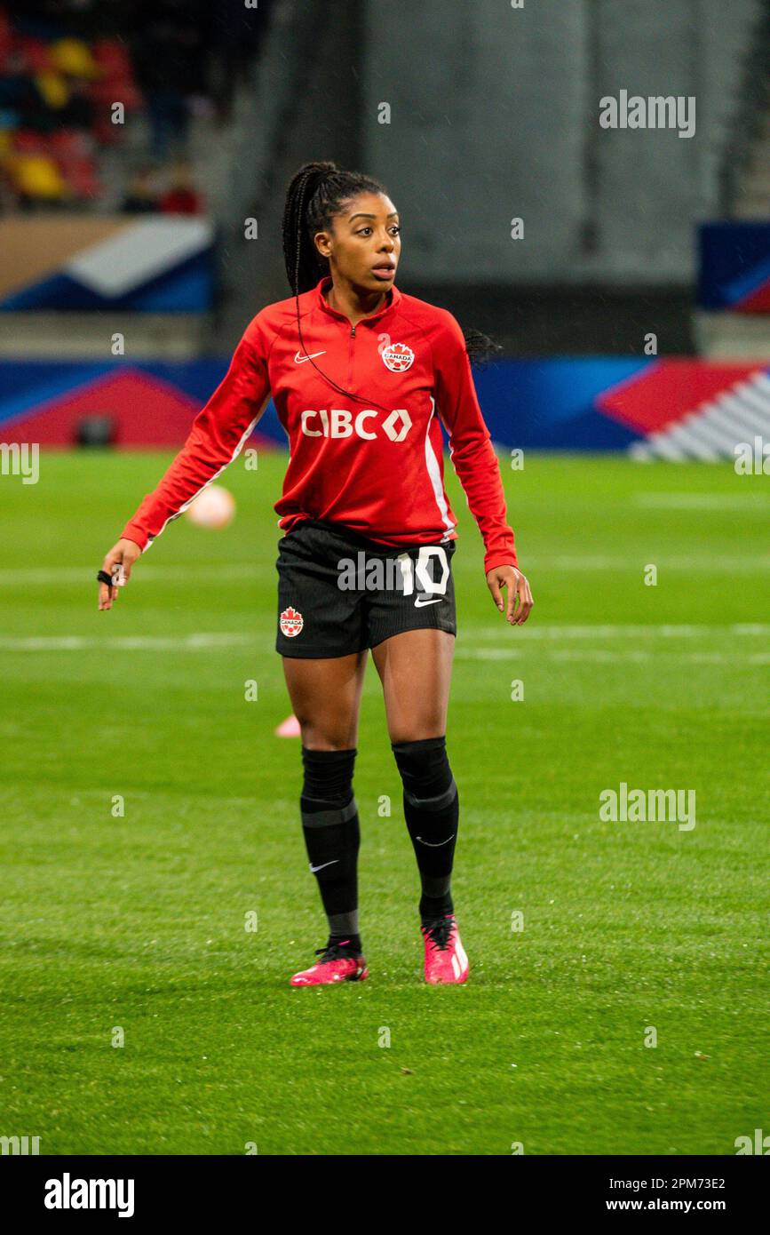 April 11, 2023, Rome, France: Simi Awujo of Canada during the Women's  Friendly football match between France and Canada on April 11, 2023 at  Marie-Marvingt stadium in Le Mans, France - Photo