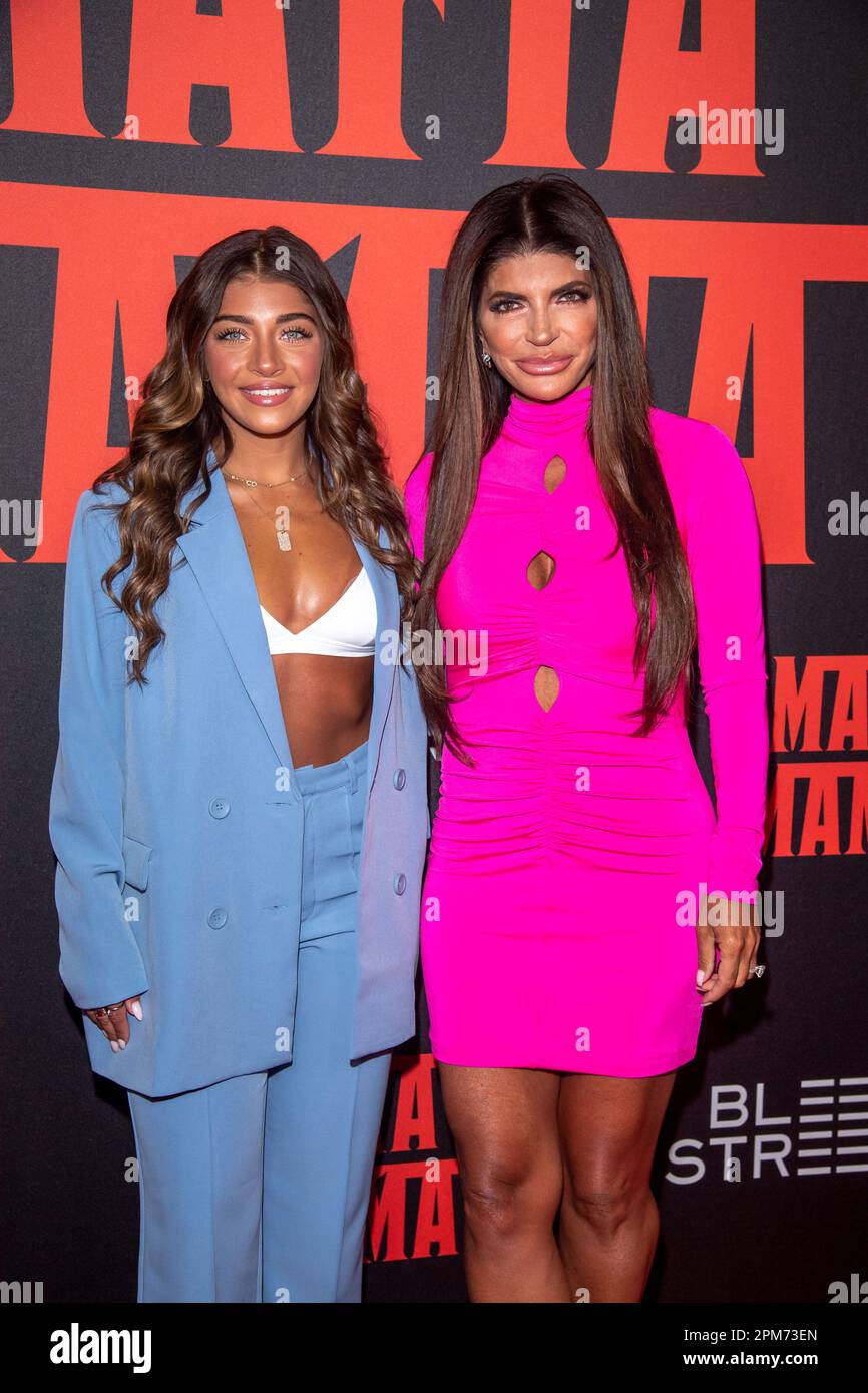 Gia Giudice (L) and Teresa Giudice attend the "Mafia Mamma" New York
