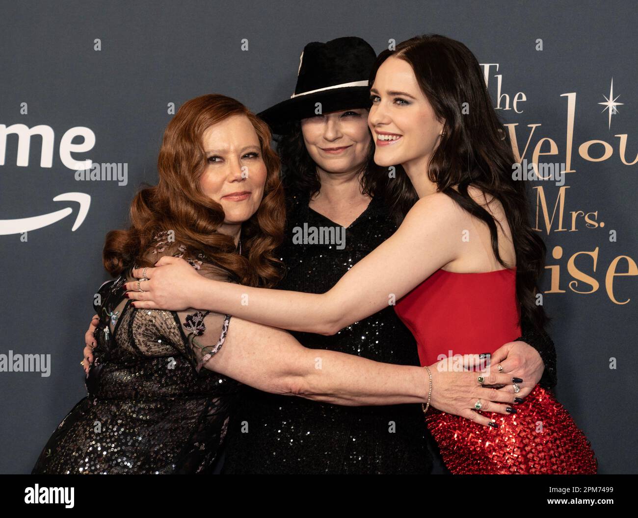 Alex Borstein, Amy ShermanPalladino and Rachel Brosnahan attend Amazon
