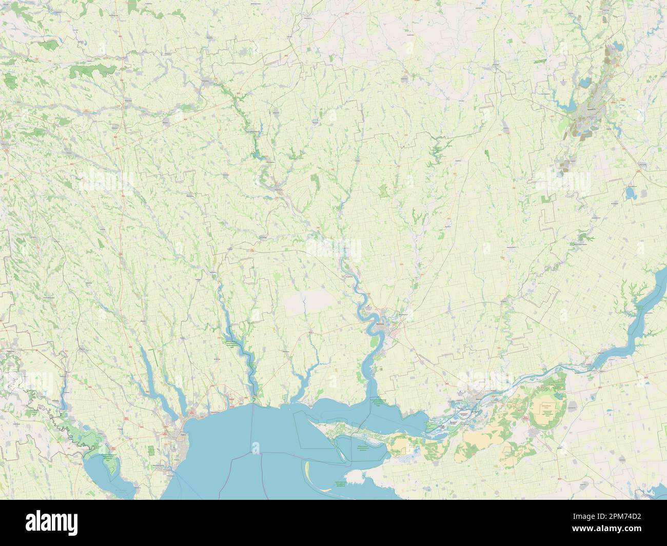 Mykolayiv, region of Ukraine. Open Street Map Stock Photo