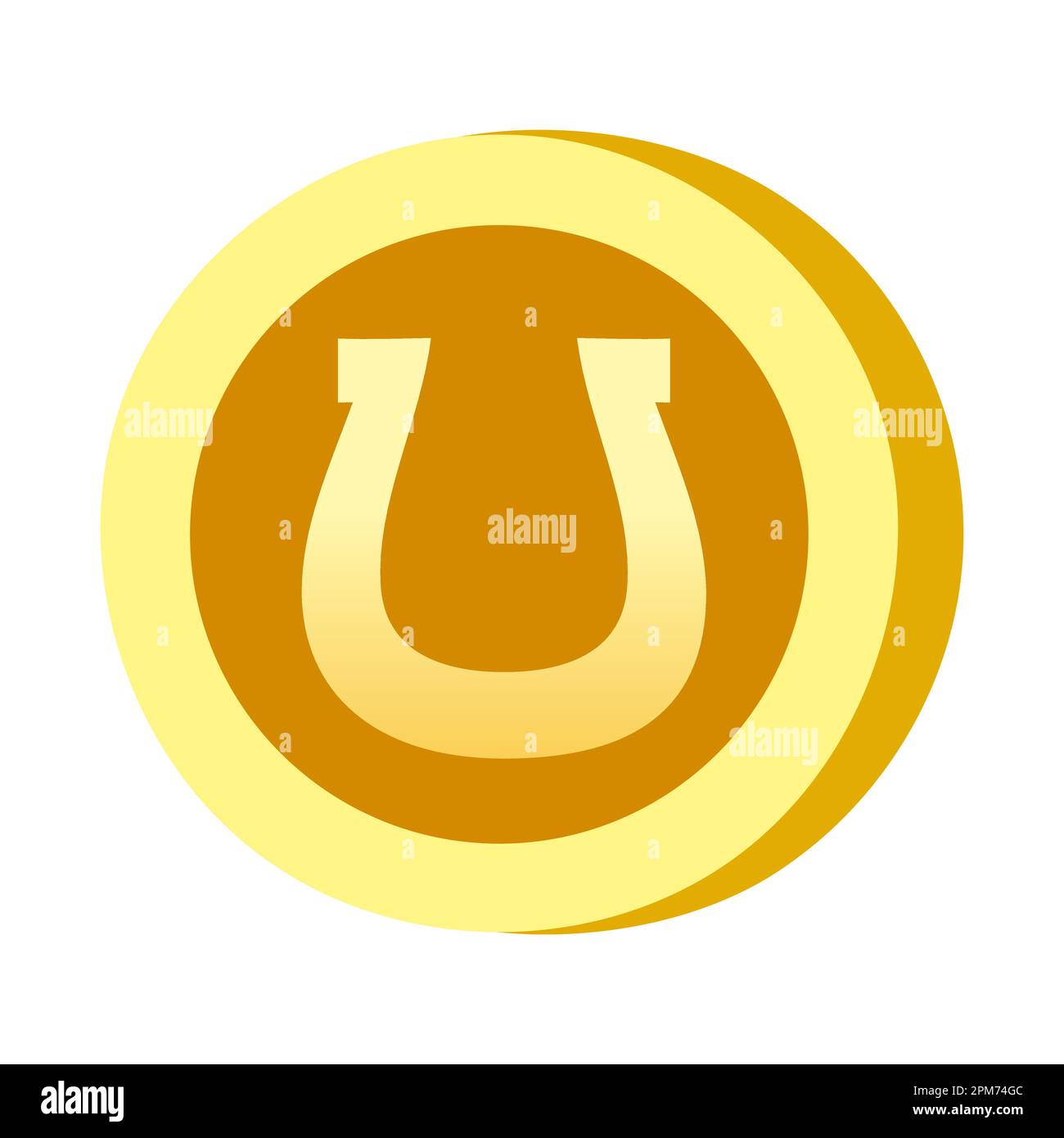 Icon Horseshoe shape. Gambling symbol, object. Vector illustration