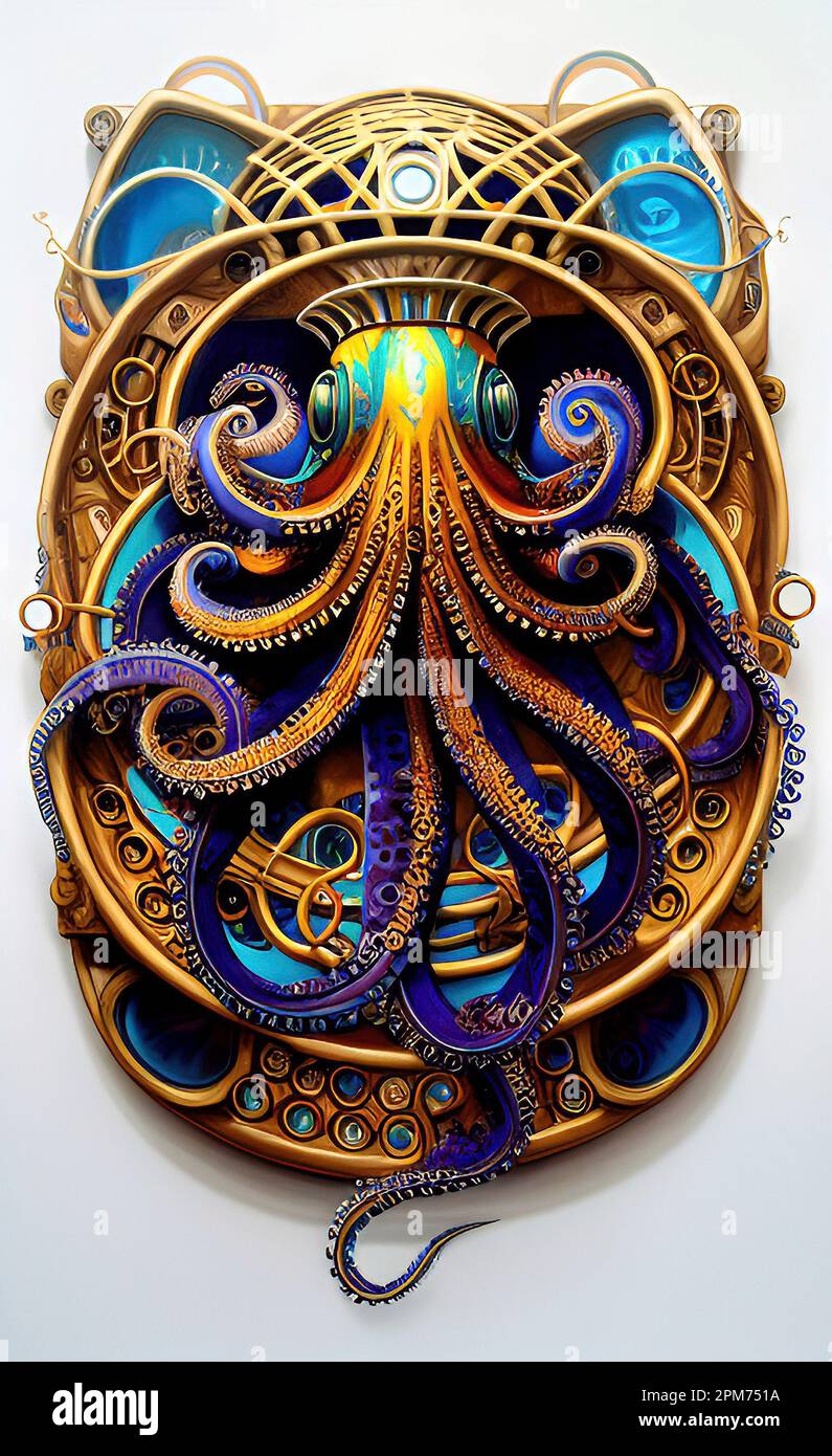 Octopus Jewellery Box / Paperweight Design Stock Photo Alamy