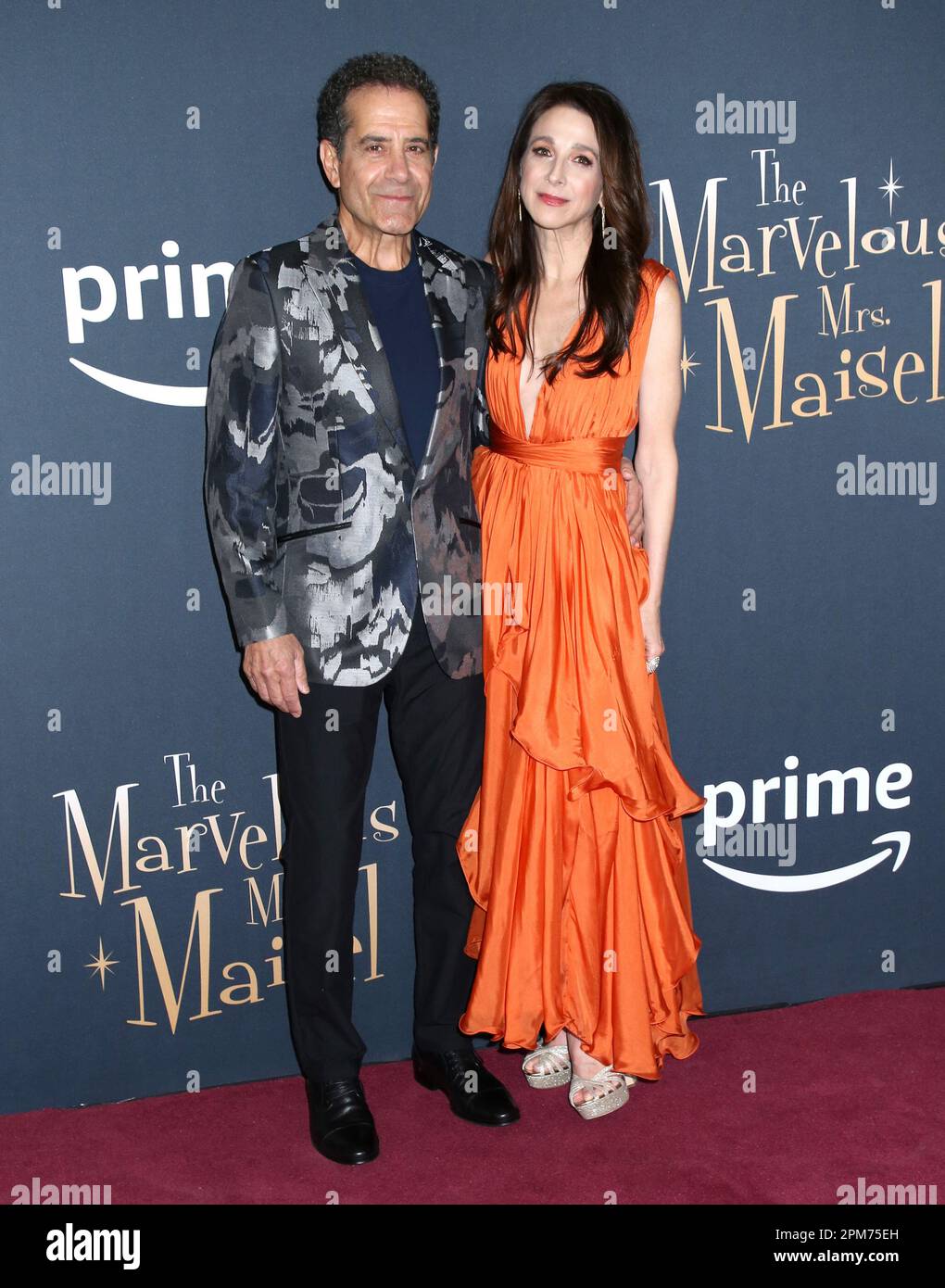 New York City, USA. 11th Apr, 2023. Tony Shalhoub and Marin Hinkle attending 'The Marvelous Mrs. Maisel' Season 5 Premiere held at The High Line Room at The Standard on April 11, 2023 in New York City, NY © Steven Bergman/AFF-USA.COM Credit: AFF/Alamy Live News Stock Photo