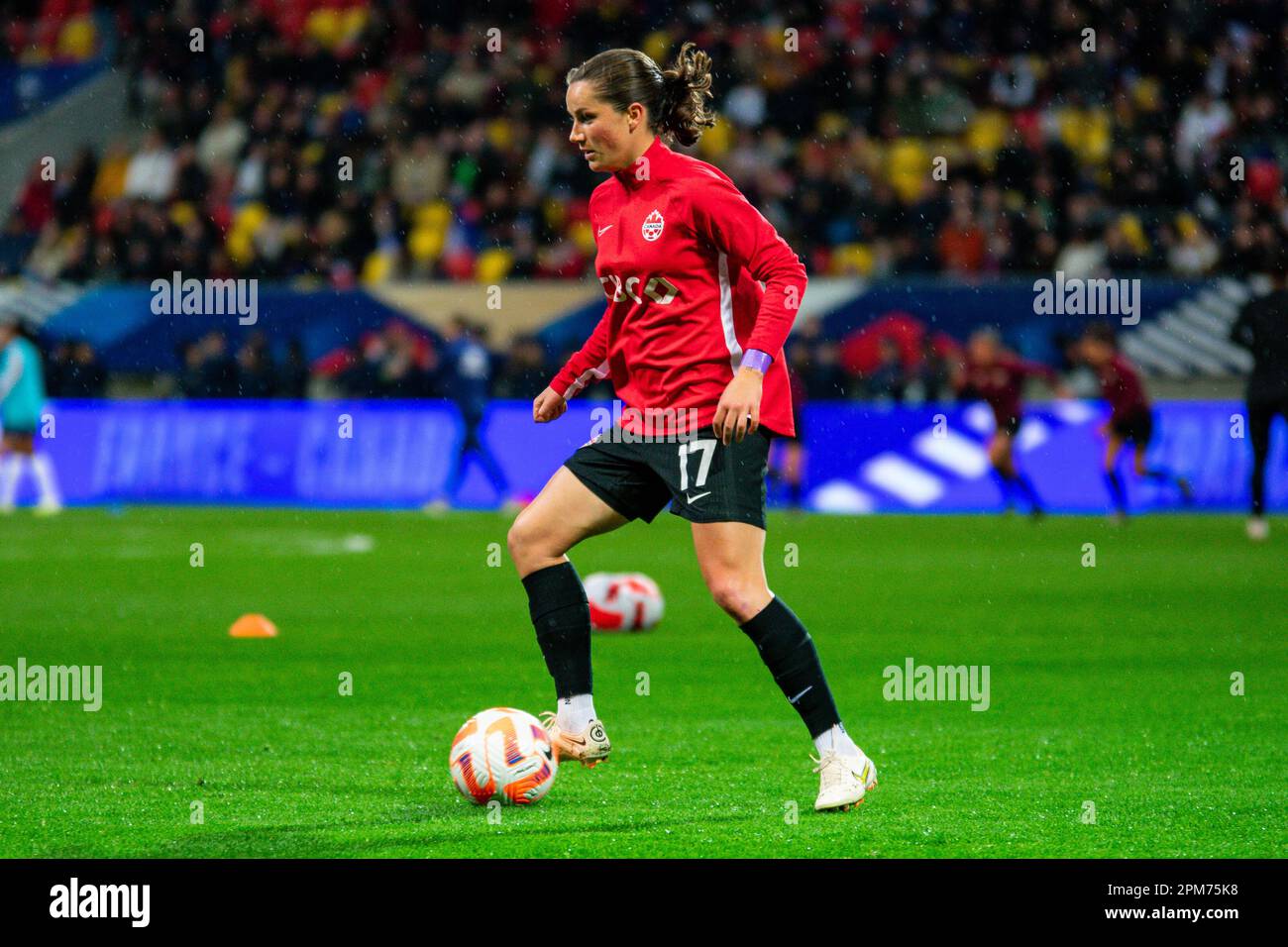 April 11, 2023, Rome, France: Simi Awujo of Canada during the Women's  Friendly football match between France and Canada on April 11, 2023 at  Marie-Marvingt stadium in Le Mans, France - Photo