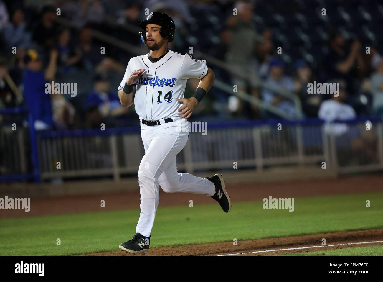 Biloxi, Mississippi, USA. 11th Apr, 2023. Biloxi Shuckers infielder