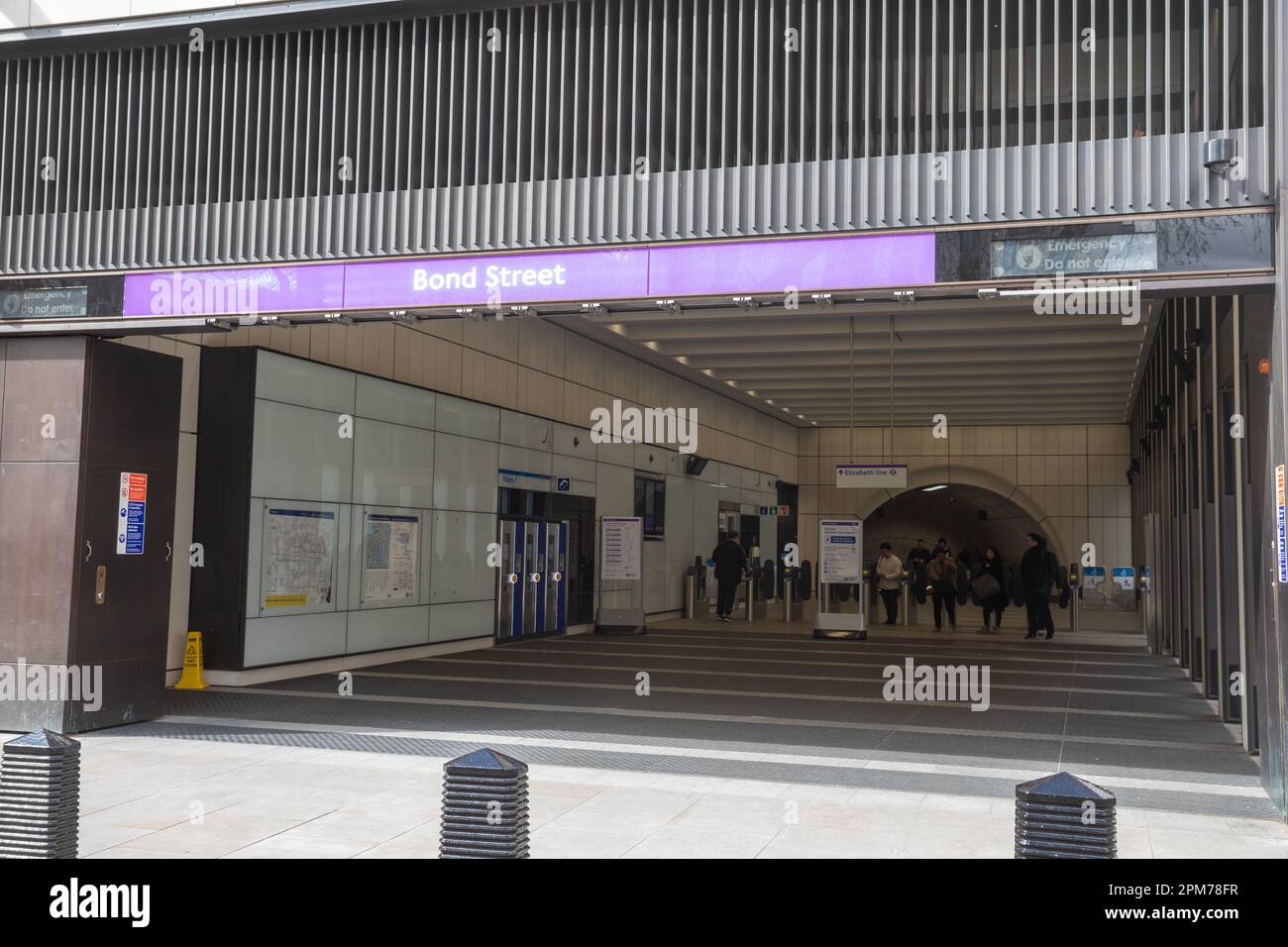 Bond Street Station on the Elizabeth Line in Hanover Square, London Stock Photo