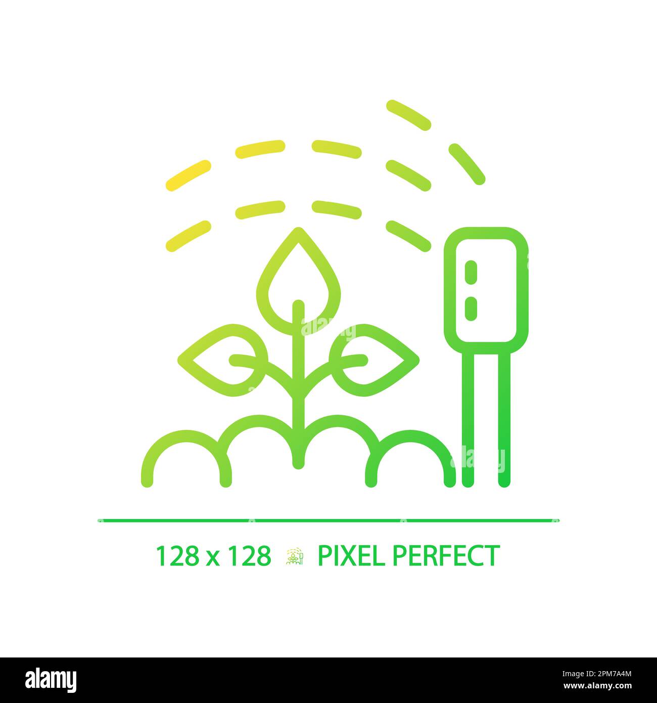 Watering gradient linear vector icon Stock Vector