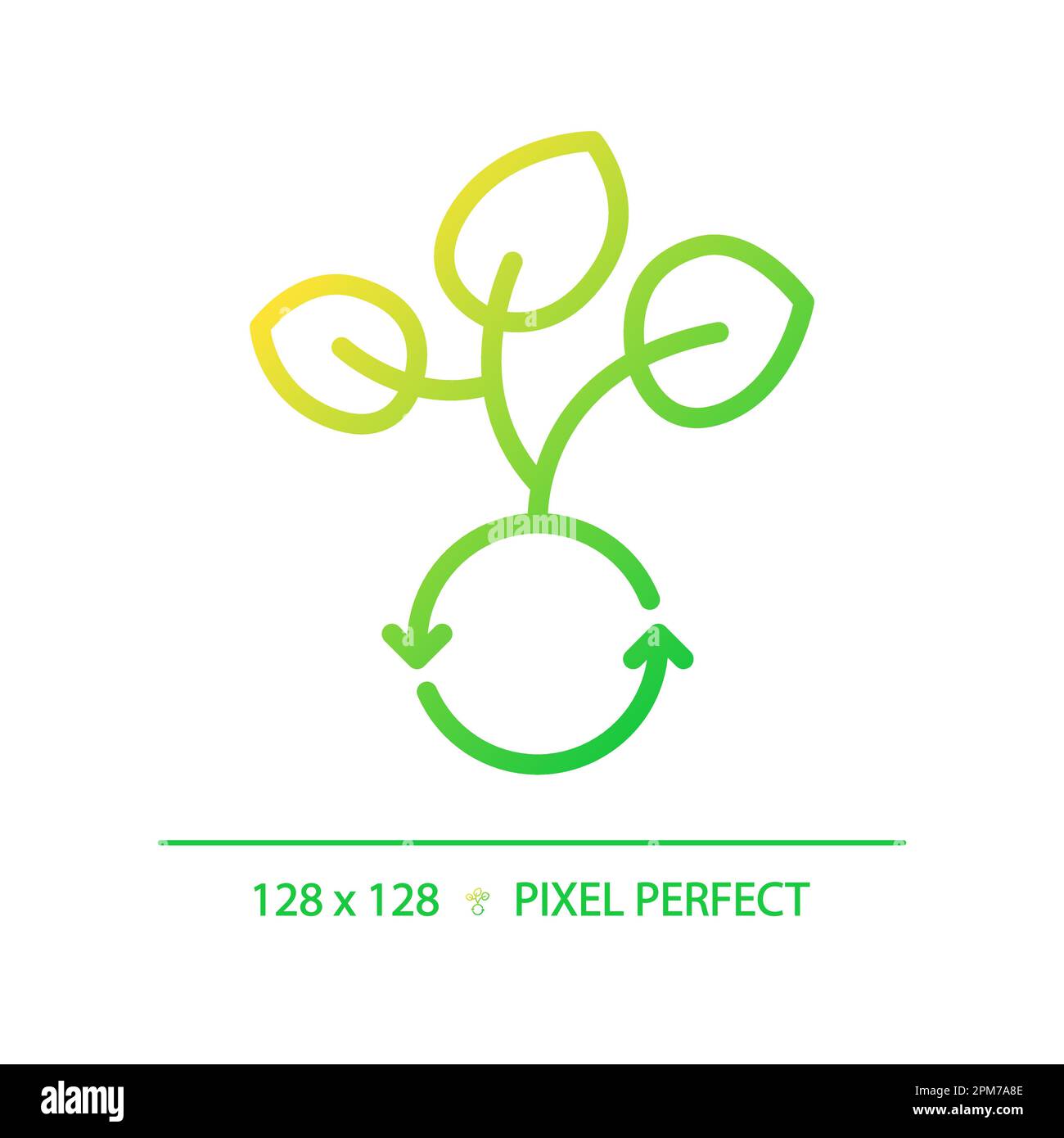 Regenerative agriculture gradient linear vector icon Stock Vector
