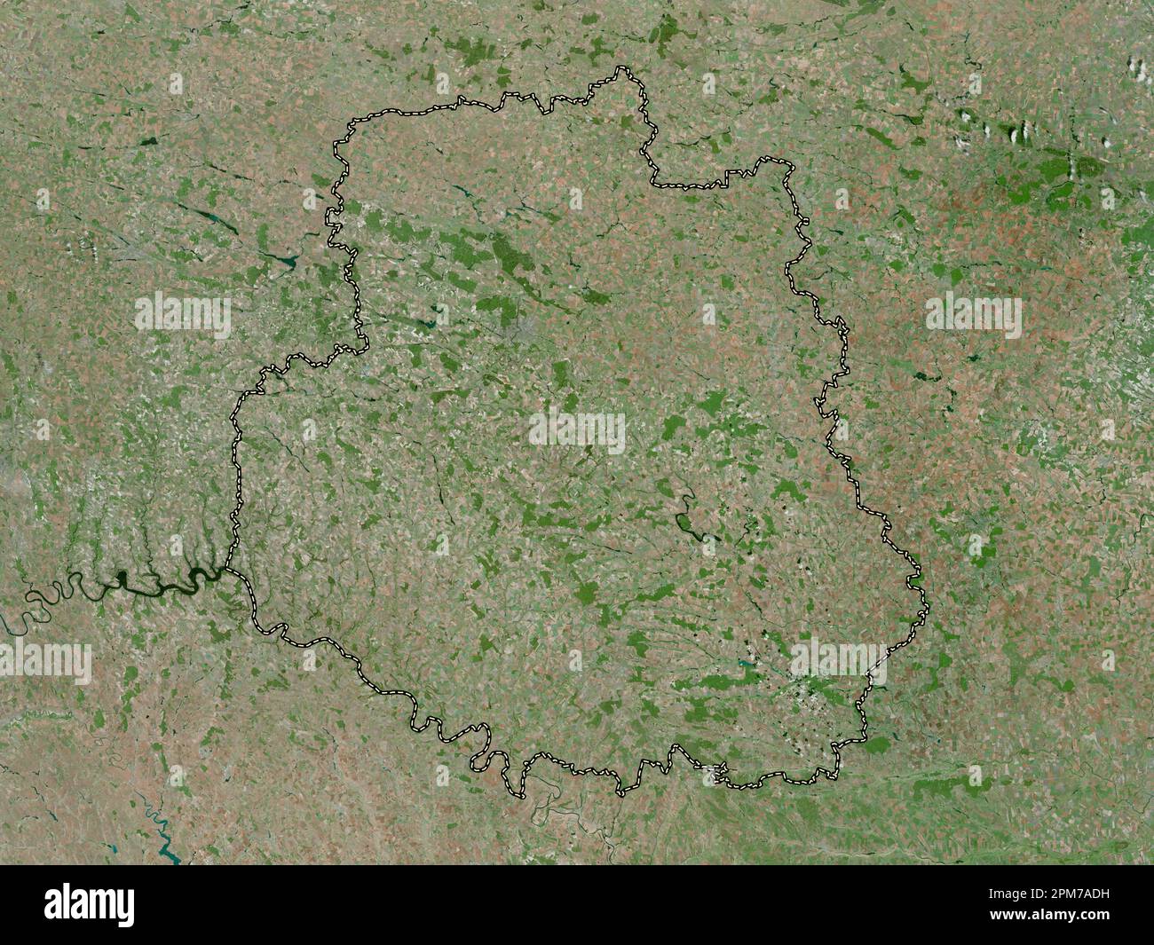 Vinnytsya, region of Ukraine. High resolution satellite map Stock Photo