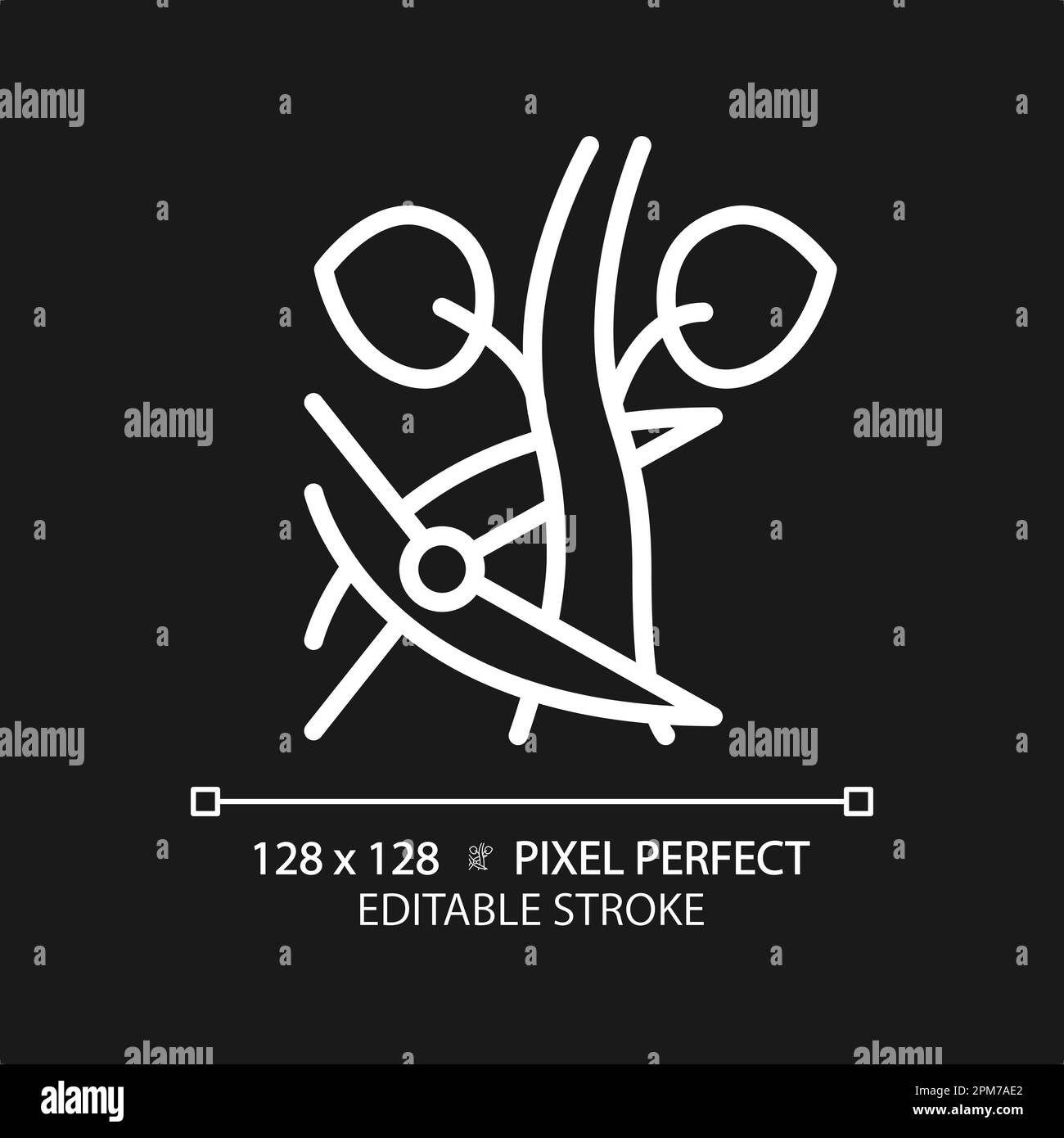 Pruning white linear icon for dark theme Stock Vector Image & Art - Alamy