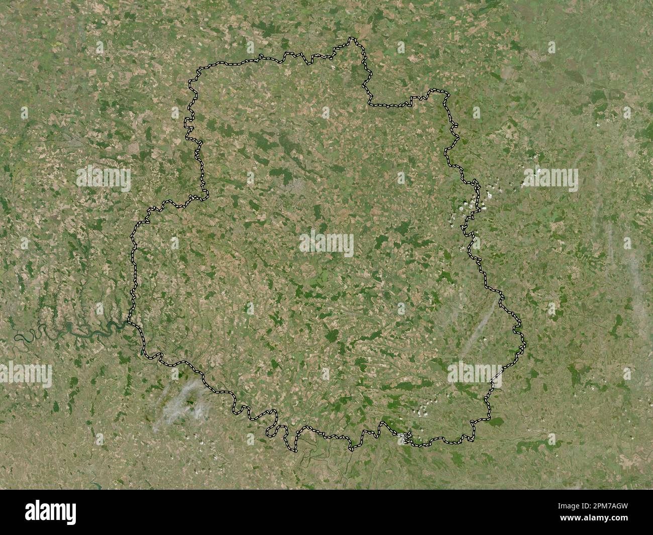Vinnytsya, region of Ukraine. Low resolution satellite map Stock Photo