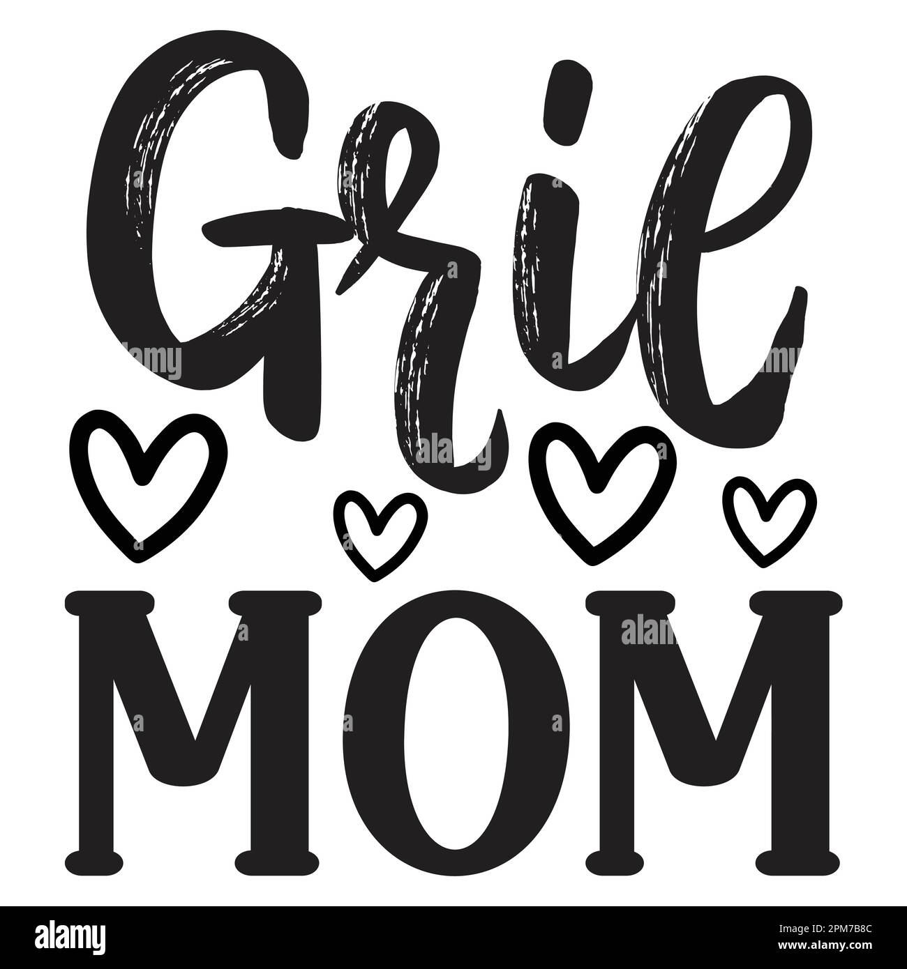 Girl Mom Mother's Day typography shirt design for mother lover mom