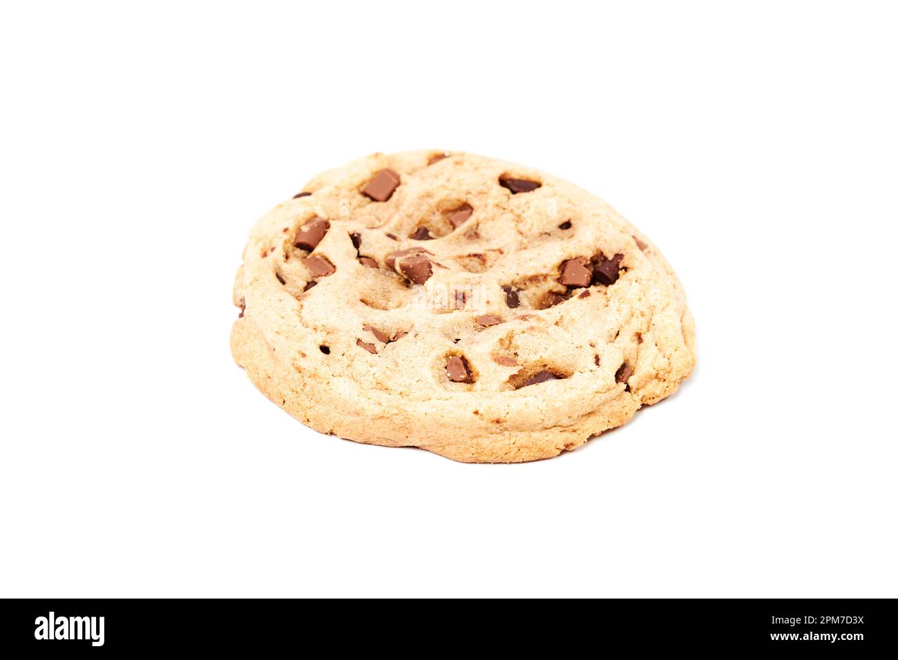 Chocolate chip cookie isolated on white background. sweet food. unhealthy food Stock Photo