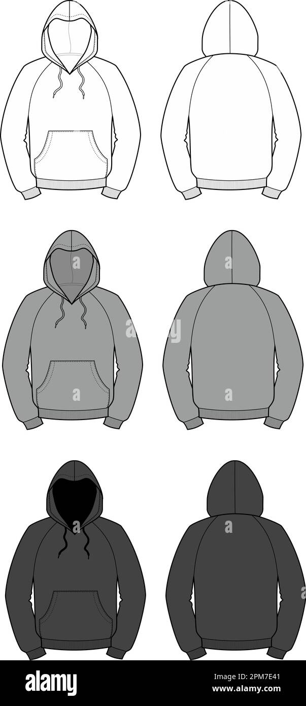 Jumper hoodie with pocket on front. Stock Vector