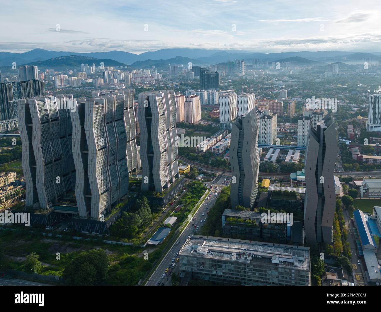 Bukit Bintang, Kuala Lumpur, Malaysia Dec 05 2022 Drone shot beauty
