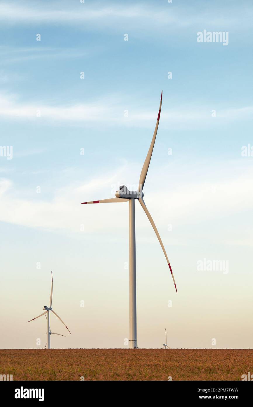 Wind energy. Wind power. Sustainable, renewable energy. Wind turbines