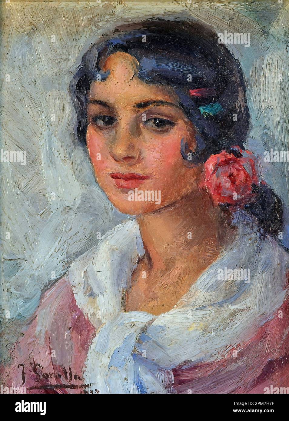 Joaquín Sorolla Y Bastida Portrait of a Woman, 1922, oil panel, size cm