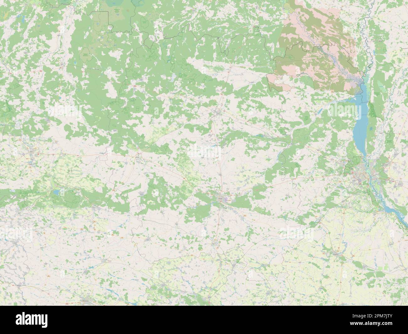 Zhytomyr, region of Ukraine. Open Street Map Stock Photo