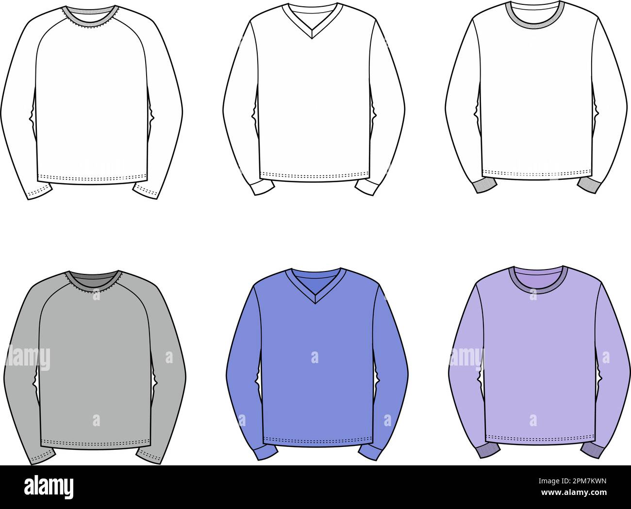 Set of mans jumpers. Front and back Stock Vector Image & Art - Alamy