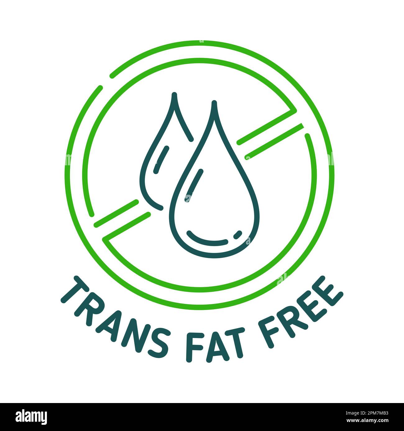 Trans fat free icon and sign. Organic farm product, bio safe, trans fat